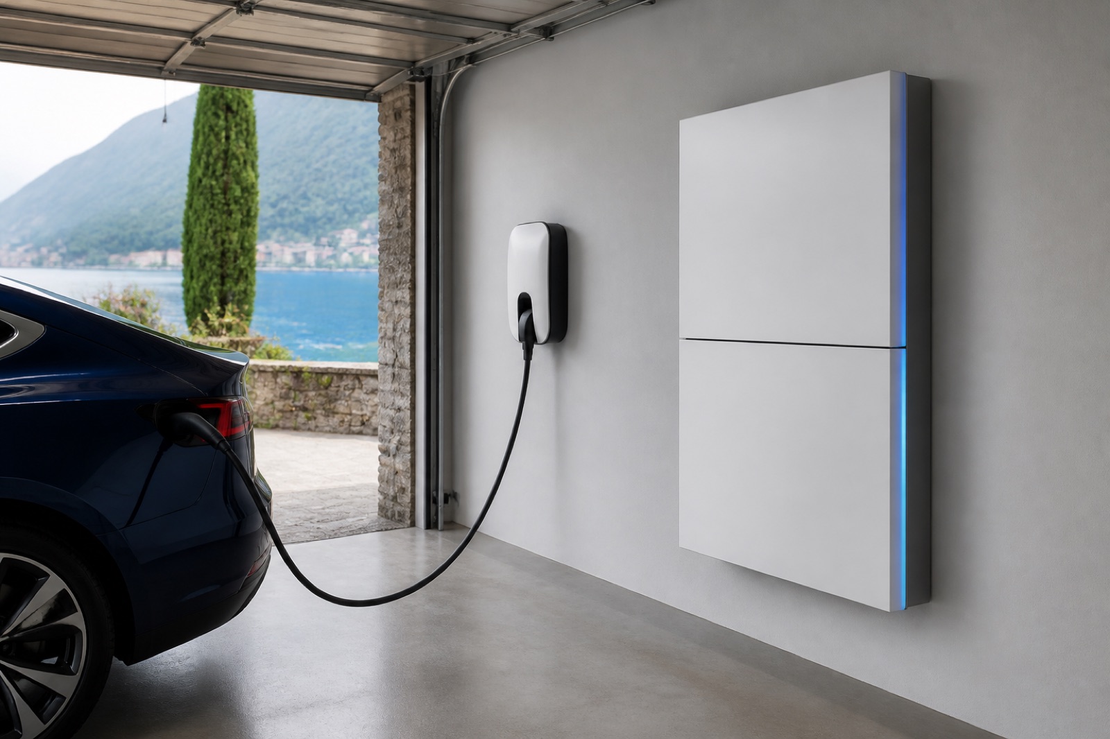 Batteria di accumulo e wallbox per la ricarica domestica