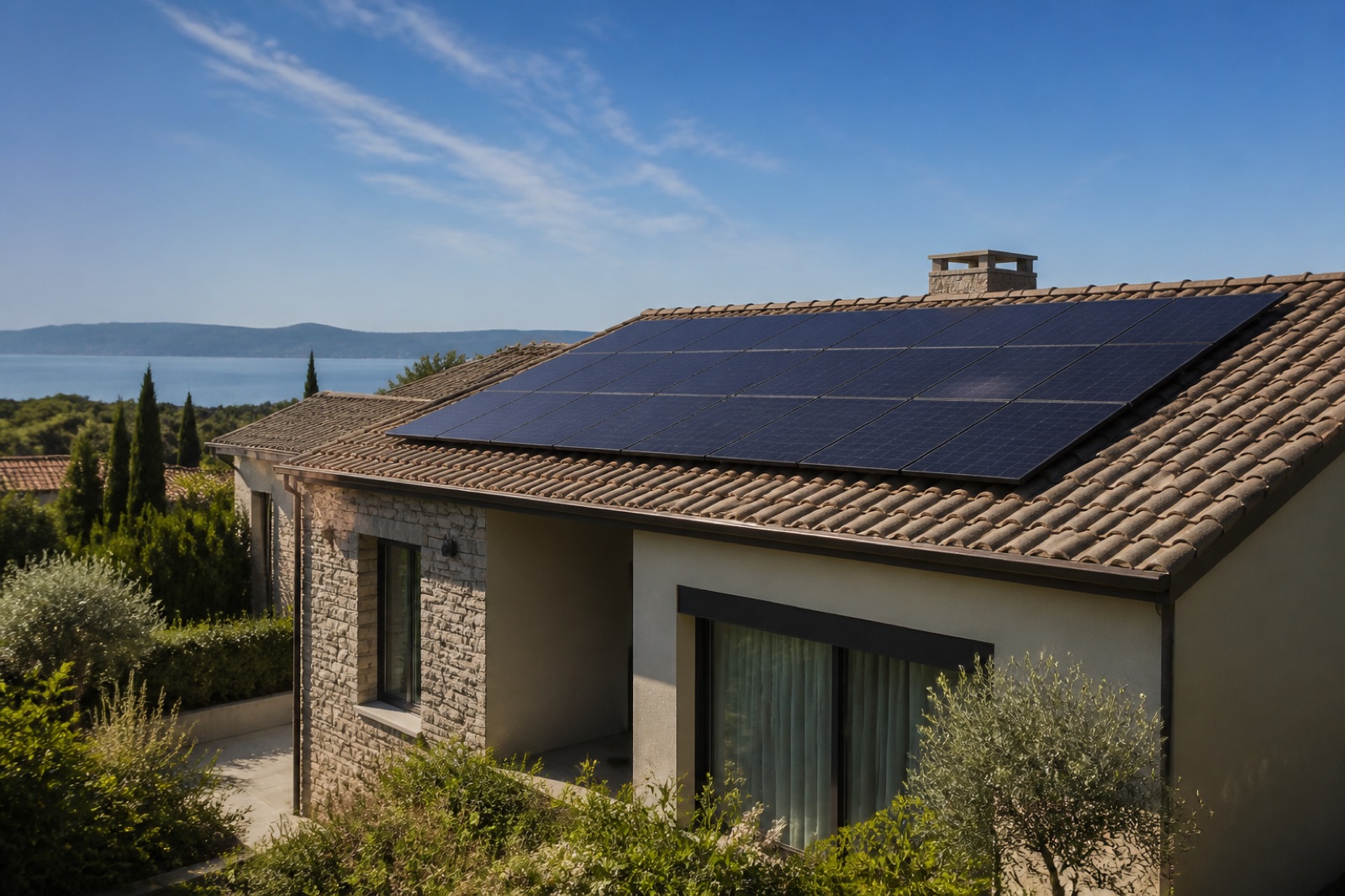 Impianto fotovoltaico residenziale installato sul tetto